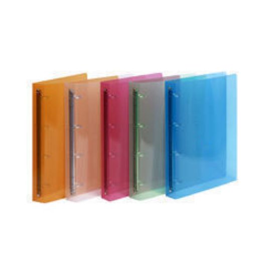 Immagine di Raccoglitore Favorit A4 in PPL 4 anelli copertina trasparente rosso